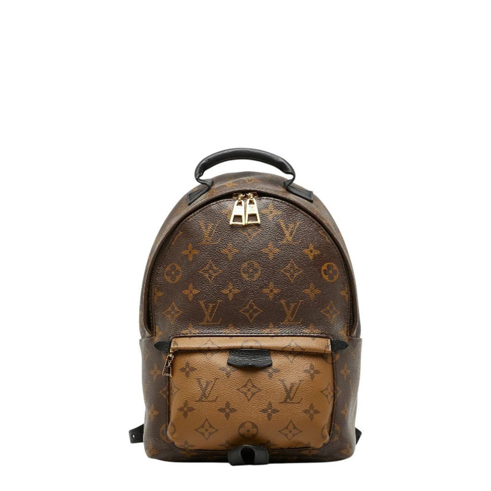 Louis Vuitton Monogram Reverse Palm Springs Backpack Brown Leather